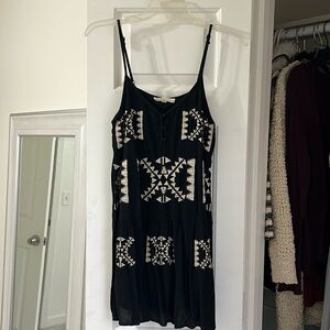 Black with gold details- summer dress size S